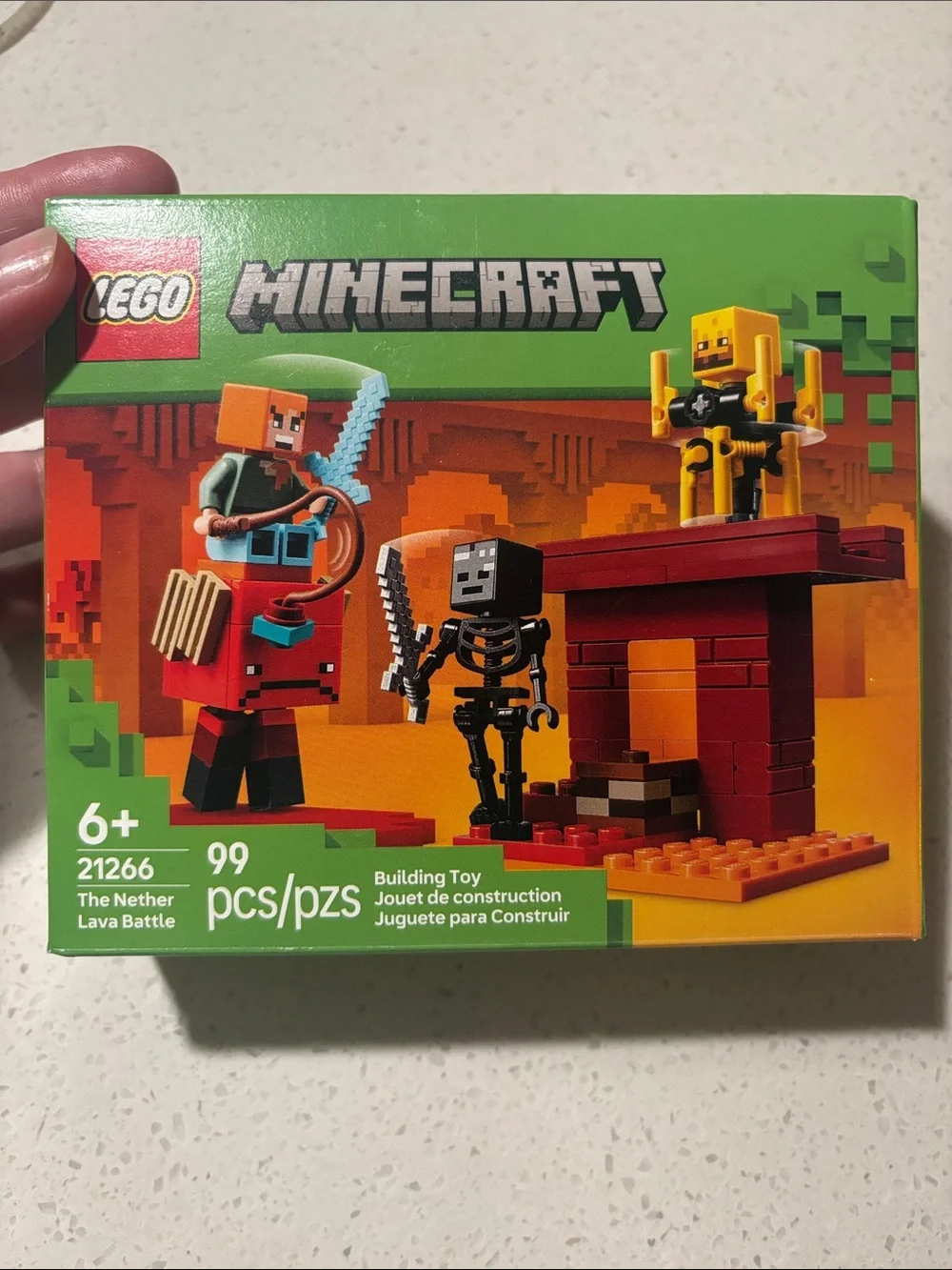 Lego Minecraft Nether Lava Battle - Orange, Red, Black, Yellow